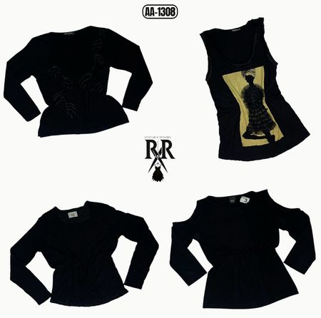 Y2k Black Gothic Mix Tops (AA-1308)