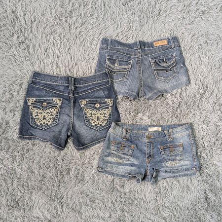***Y2K Mixed Rise Denim Shorts Collection