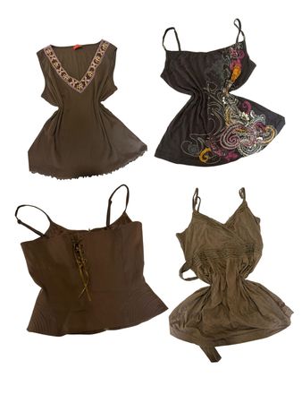 Y2K Boho Lace Riot Cami Tops -ST-129