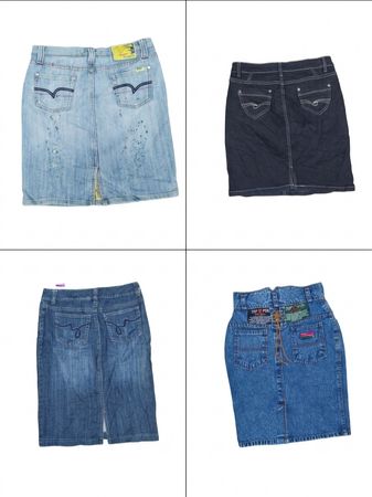 Y2k Denim skirts knee-length skirts (VM-146)