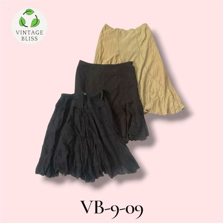 Y2K Vintage Cotton Skirt Wholesale Bundle – 9 Piece Lot (VB-9-09)