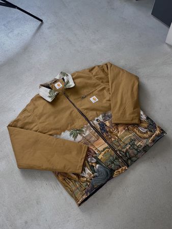 Upcycled Carhartt Courdoury Tepestry Jacket