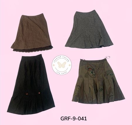 Y2K Wool Skirt Collection | Vintage 2000s Women’s Skirts (GRF-9-041)