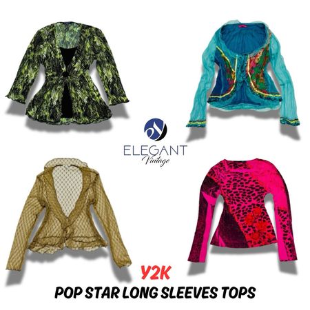 Y2K Long Sleeves Tops