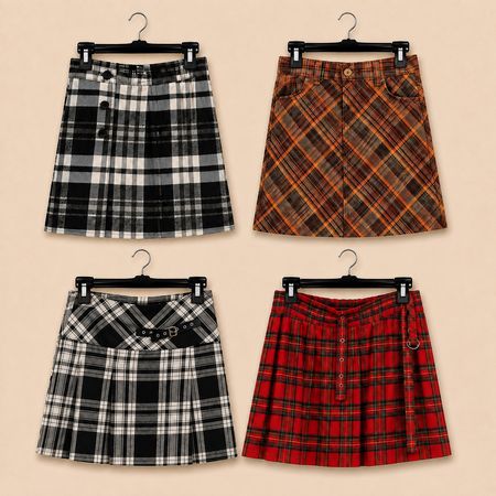 Y2k Plaid Skirt Bundle