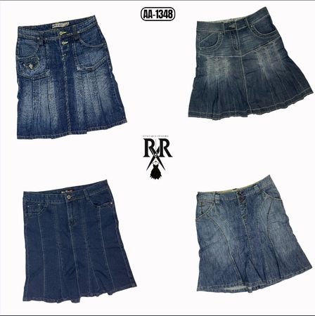 Y2K Britney Era Denim Midi Skirts (AA-1348)