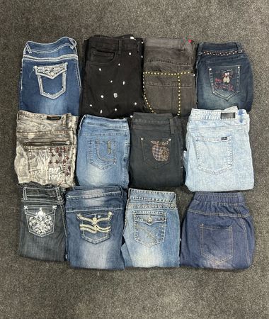 Jeans decorati/ricamati Y2K