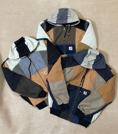 Upcycled Carhartt hooded jacket 🐒