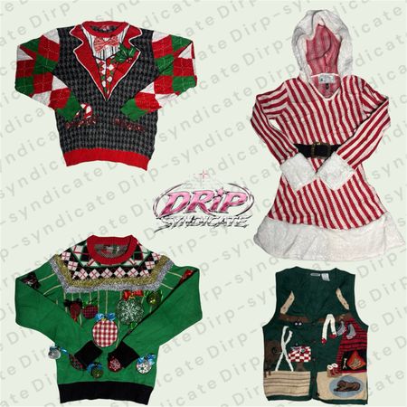 Vintage Christmas Knit Sweater – Retro Holiday Pullover – Festive Winter Sweater