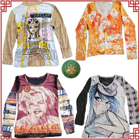 Vintage Y2K Ladies Long Sleeve Blouses Chic Casual Designer Tops Drop #A4