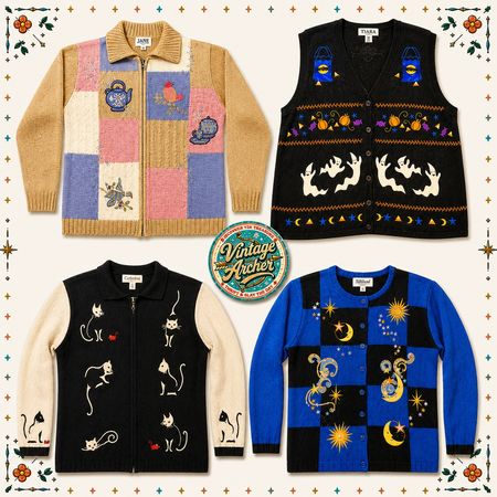 Vintage Heavy Knit Novelty Jumpers 10pcs (S16)