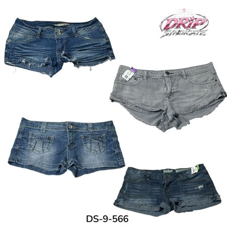 Effortlessly Cool High Rise Denim Mini Shorts (DS-9-566)