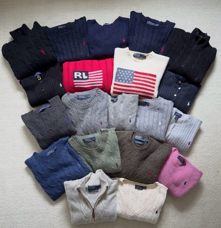 Ralph Lauren 1/4 zip & cable net
