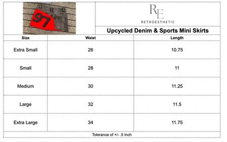 Upcycled Denim & Sports Mini Skirts
