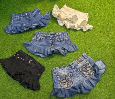 7967 - Miss me, True Religion Upcycled Mini Denim Skirts