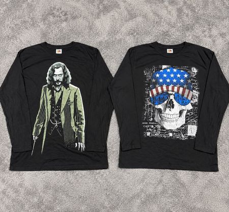 Camisetas de mangas longas impressas