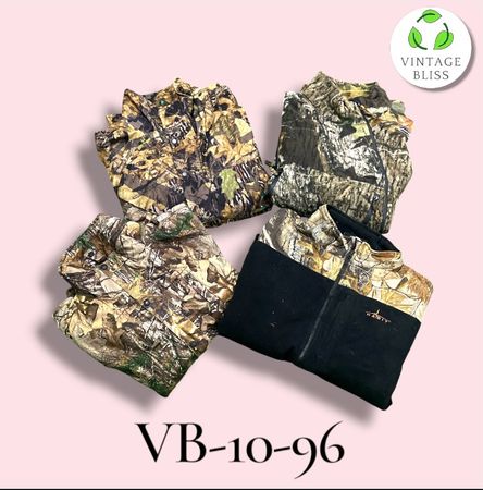 Realtree Camo Men’s Zipper Jacket Wholesale Bundle – Assorted Styles (VB-10-96) 7 piece