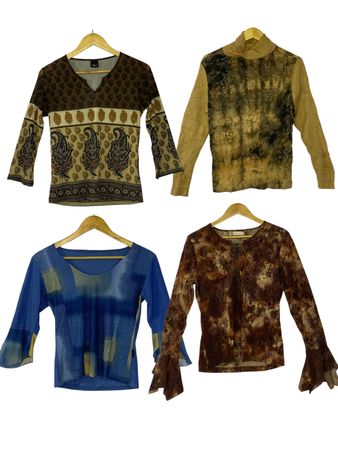 Vintage Y2K Mesh & Patchwork blouse Collection