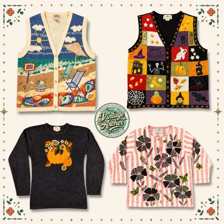 Vintage Heavy Knitwear Novelty Jumpers Set: 10pcs (S1)