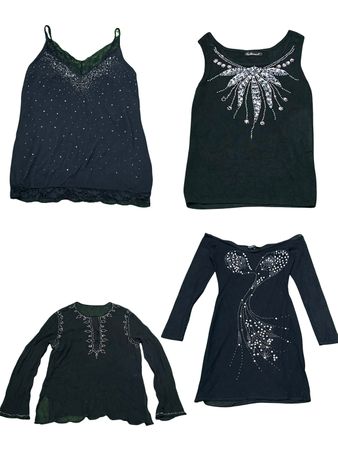 Y2K Black Tone Tops Mix