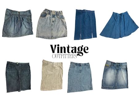 Vintage Y2K Denim Skirt Wholesale Bundle 8 Pieces