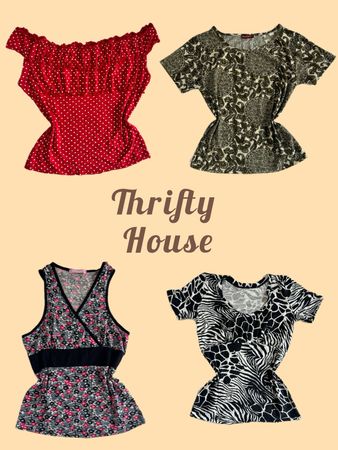 Y2K Paisley, Floral & Animal Print Tops(TH/558)