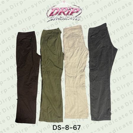 Y2K Low Rise Cargo Trousers – Streetwear Parachute Pants with Multiple Pockets (DS-8-67)