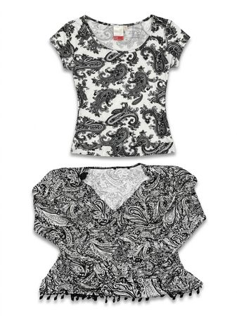(FV-1982) Y2K Monochrome Tops