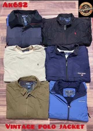 Vintage polo cotton and parachute jacket ak682
