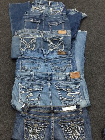 Y2K Womens Embellished pockets Jeans