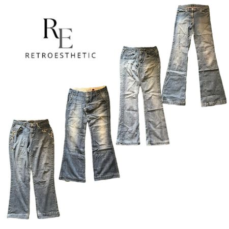 Y2K Paris Hilton Era Girl Denim Jeans RE-3786