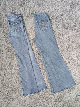***Y2K Embroidered Bootcut Flare Jeans