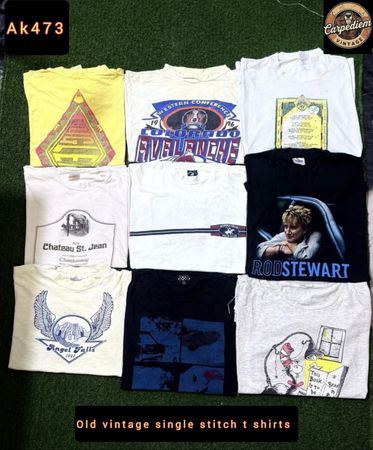 Old vintage single stitch t shirts 80s & 90s old style very good stock premium quality ak473