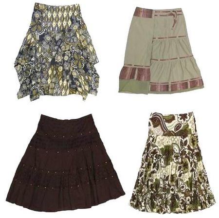 Y2K Earthy Grunge Cotton Skirts