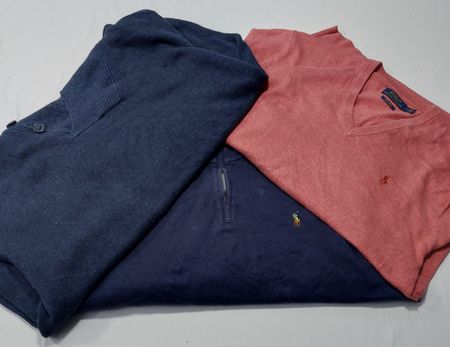 Ralph Lauren Sweaters – 1/4 Zip, Cable Knit, Round Neck, V-Neck & Cardigan – Grade A/B – 10 Pcs | 09-217