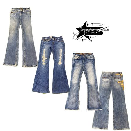 Y2k Unique Branded Jeans B2F-234