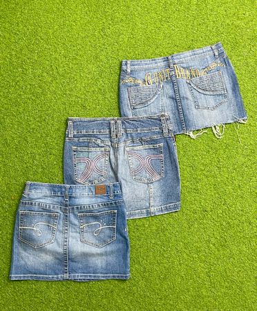 Saia de mini jeans Y2K (brand) noir, aero, etc. id694