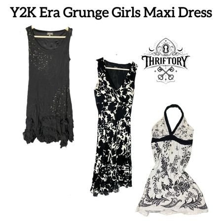 Y2K Gothic Vibe Printed Maxi Dress TY-153