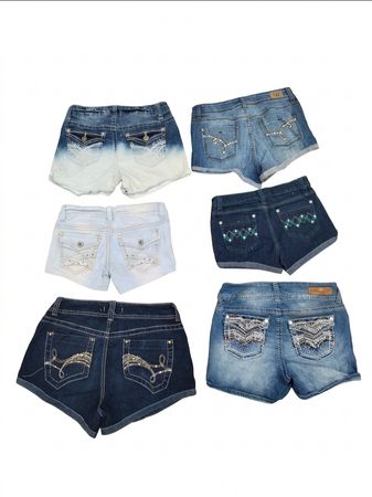 Pack de mini shorts en denim embellis McBling (S-52)