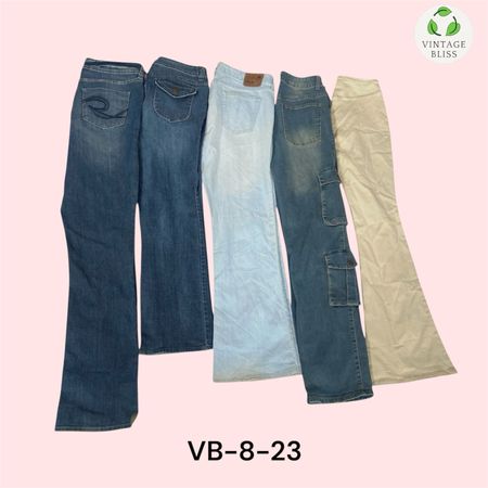 Bundle all'ingrosso di jeans moderni Y2K – Lotto da 24 pezzi (VB-8-23)