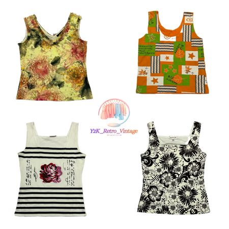 Y2K Floral & Graphic Tops (173)