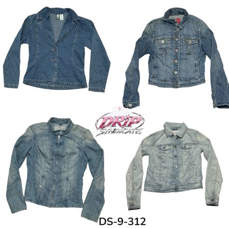 Giacca in denim lavato vintage con un tocco moderno (DS-9-312)