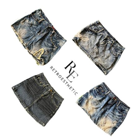 Y2K NYC IT GIRL DENIM MINI ROCK RE-3706