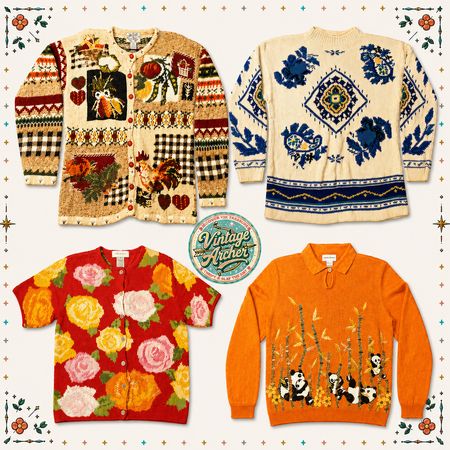 Ensemble de pulls vintage en tricot épais : 10 pièces (S1)