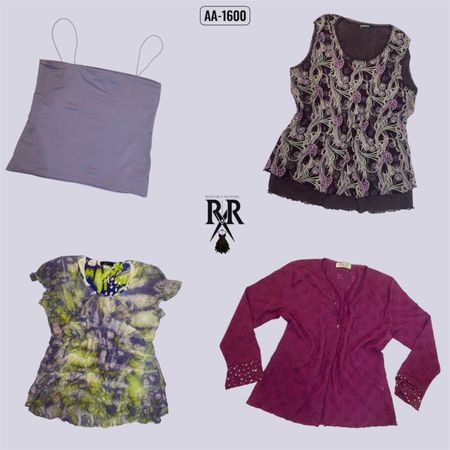 Y2k Purple Grunge Mix Tops (AA-1600)