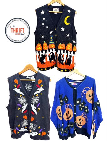 Halloween Knits Cardigans Vests LX552