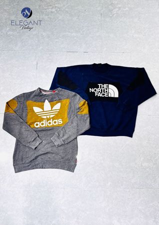 Upcycled Adidas & Mix Branded Sweatshirt - EVR0408