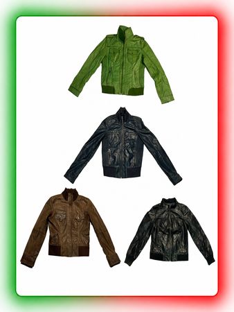 10 PCS Vintage Leather Bomber Jackets Wholesale | Y2K Leather Jacket Mix |mens& Women’s(YLJ-22)