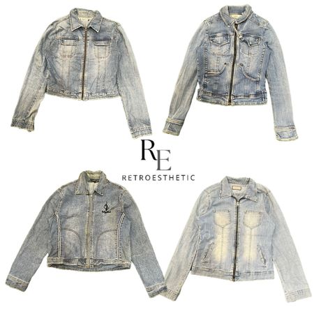 Y2K Unique Girl Denim Jacket RE-3530