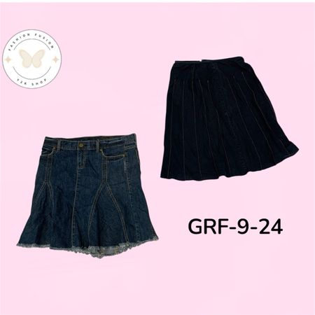 Y2K Denim Long Skirt | Vintage 2000s Women’s Denim Skirt | Wholesale (GRF-9-024)